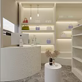 Modern Retail Store Interior With Open Layout Display Racks And Colorful Merchandise 3d model