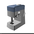 Manual Office Stapler With Grey And Blue Design And Stable Base 3d model