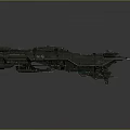 Futuristic Large Interstellar Spaceship With Advanced Cosmic Structure Design