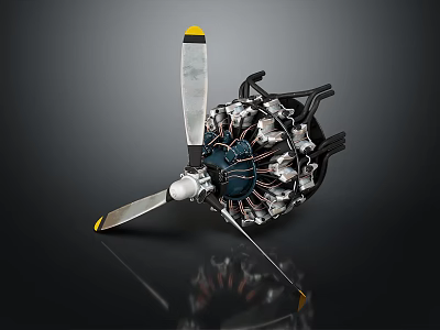 Car Alternator Structure With Fan Blades Metal Components And Coils 3d model