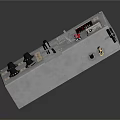 Modern Synthesizer Portable Synthesizer Mixer Reverberator 3d model