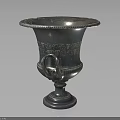 Silver Decorative Vase with Carved Patterns Dual Handles and Sturdy Base for Home Decoration