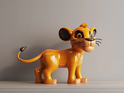 Modern Lion King ornaments hand doll 3d model