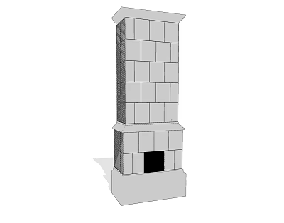 Modern Fireplace 3d model