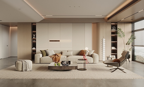 modern living room 3d model