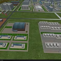 Industrial Factory Aerial View With Multiple Buildings Organized Layout And Different Roof Structures