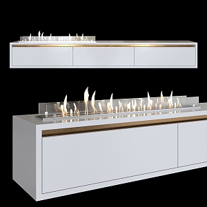 Modern Fireplace 3d model