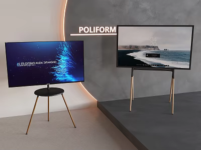 Smart stand TV LCD laser stand TV full screen mobile TV 3d model