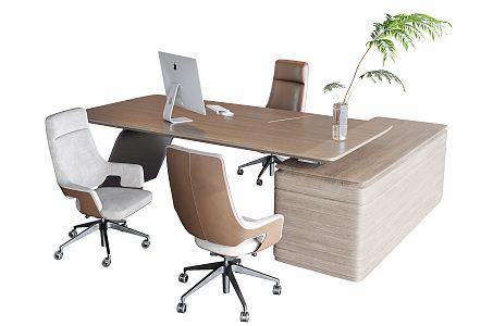 Modern office desk and chair office desk and chair combination 3d model