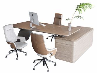 Modern office desk and chair office desk and chair combination 3d model