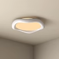 Modern Irregular Shape Ceiling Light With White Frame And Warm Yellow Glow 3d model