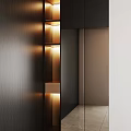 Modern Black Wooden Storage Lockers With Built In Lighting And Sleek Design