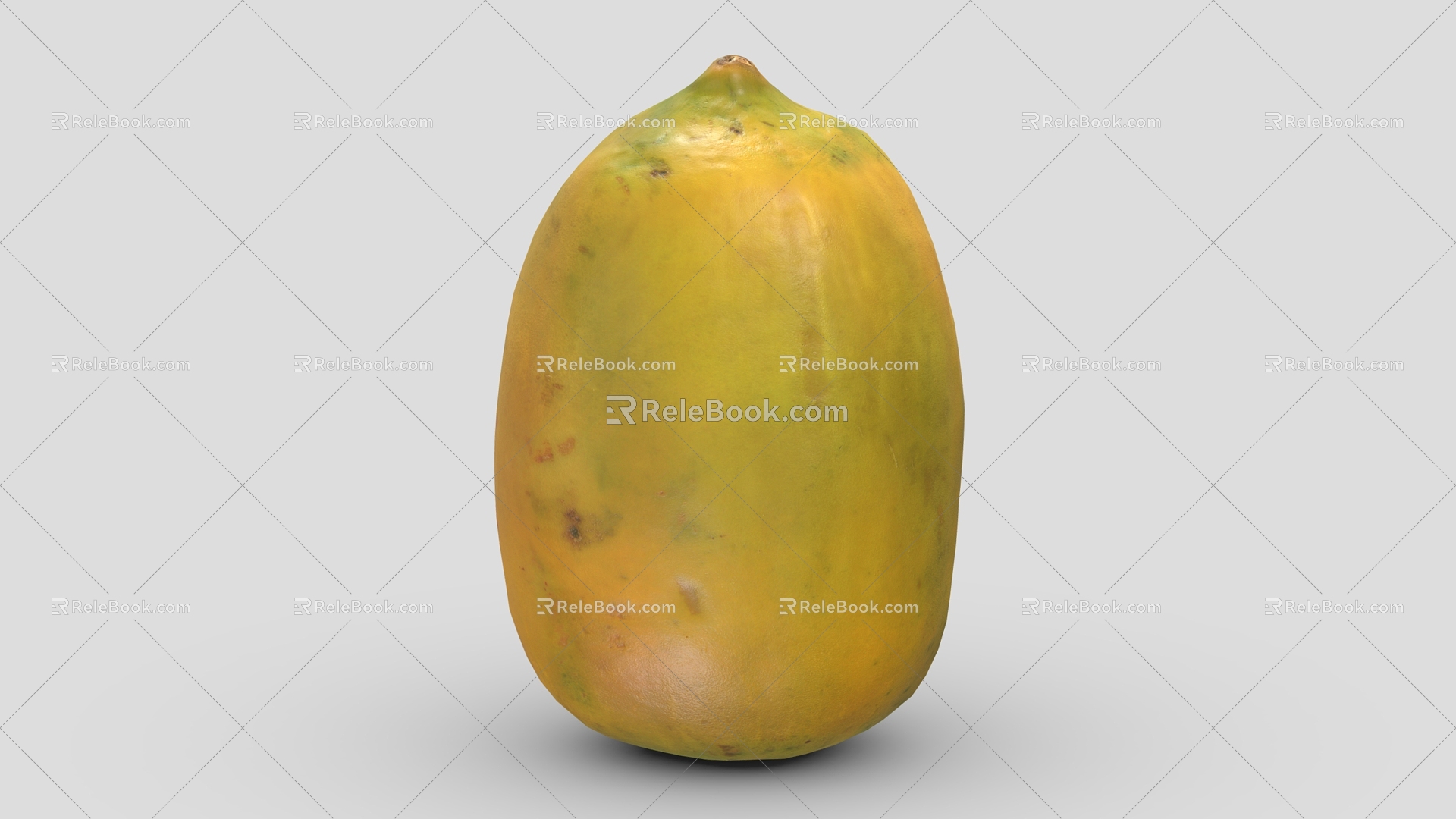 Papaya melon fruit cartoon fruit 3d model