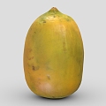 Papaya melon fruit cartoon fruit 3d model