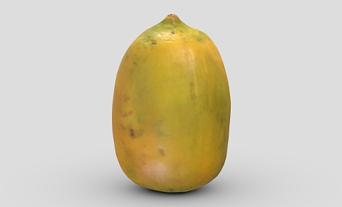 Papaya melon fruit cartoon fruit 3d model