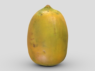 Papaya melon fruit cartoon fruit 3d model