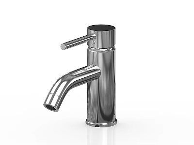 Sleek Modern Silver Metal Faucet With Single Handle And Shiny Surface 3d model