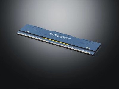 G.SKILL Blue RAM Module Featuring Heat Spreader and Sleek Design for Computer Memory 3d model