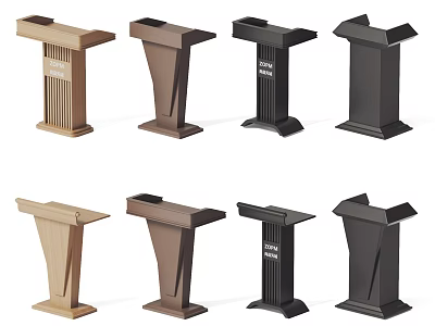 Functional Podium With Multiple Modern Styles And Different Color Options For Versatile Use 3d model
