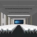 Modern Conference Hall Multi-function Hall Report Hall 3d model