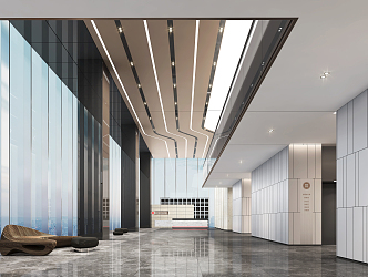 Modern Hall Office Lobby Hall 3d model