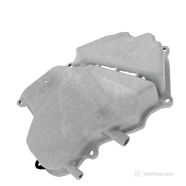 Industrial Grade Gray Metal Mechanical Component With Holes And Connection Structure 3d model 