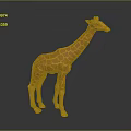 Yellow and Red Spotted Giraffe Doll with Long Neck for Children Playtime