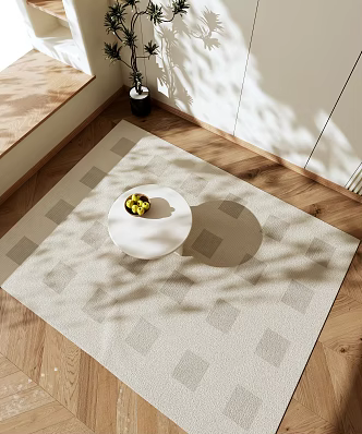 Cream wind carpet fabric carpet living room carpet 3d model