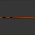 Orange Bow Weapon with Black Grip and Red String on Dark Background