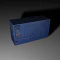 Heavy Duty Dark Blue Industrial Equipment Enclosure With Control Panel And Interface Ports