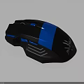 Professional Gaming Mouse Black With Blue LED Lights Ergonomic Grip And Stylish Design