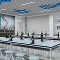 Biological Laboratory Microbiology Laboratory Biomolecular Laboratory Secondary School Laboratory 3d model