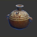 Artifacts African Artifacts African Jar Carving 3d model