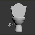 Modern White Ceramic Toilet With Open Lid For Daily Household Use