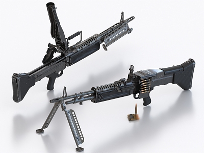 M60 machine gun machine gun weapon heavy machine gun 3d model