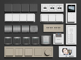 Modern Switch Smart Switch Panel 3d model