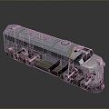 vintage train steam train train carriage locomotive head steam car carriage train modern vehicle 3d model