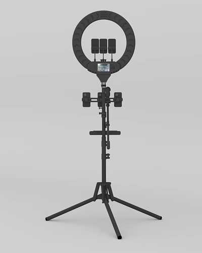 Professional Ring Light With Tripod Stand And Phone Holder For Content Creation 3d model