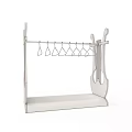 Sturdy Modern Clothing Rack With Multiple Hooks And Bottom Storage Shelf