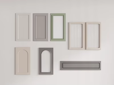 Modern Wardrobe Doors In Various Styles And Colors 3d model