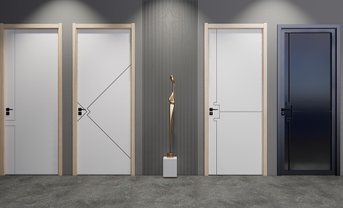 Modern swing door 3d model