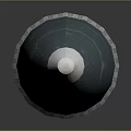 3D Rendered Weapon Bullet With Blue Metallic Body Silver Accents And White Tip