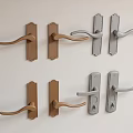 Assorted Door Handles with Classic and Modern Designs in Gold and Silver Finishes for Home