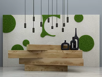 Modern reception desk 3d model