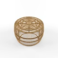 Round Rattan Coffee Tables With Woven Design For Living Room Decor