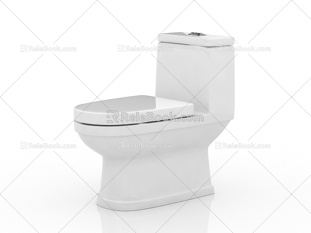 Modern toilet seat 3d model