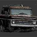 Old Rusty Truck With Weathered Exterior And Aged Metal Body Design