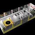 Fitness Gym Sports Center Interior Featuring Boxing Ring Exercise Equipment And Glass Walls