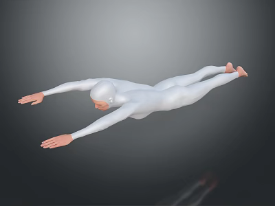 White Form Fitting Bodysuit With Sleek Design For Modern Fashion Appearance 3d model