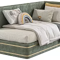 Elegant Green And Beige Sofa Designs With Tufted Details Gold Trim Pillows And Blankets